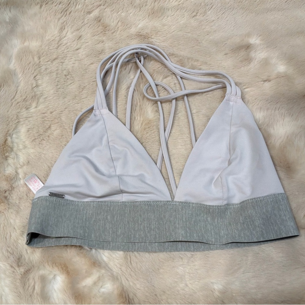 Victoria’s Secret PINK Strappy Bralette | Light Lilac + Heather Grey Band